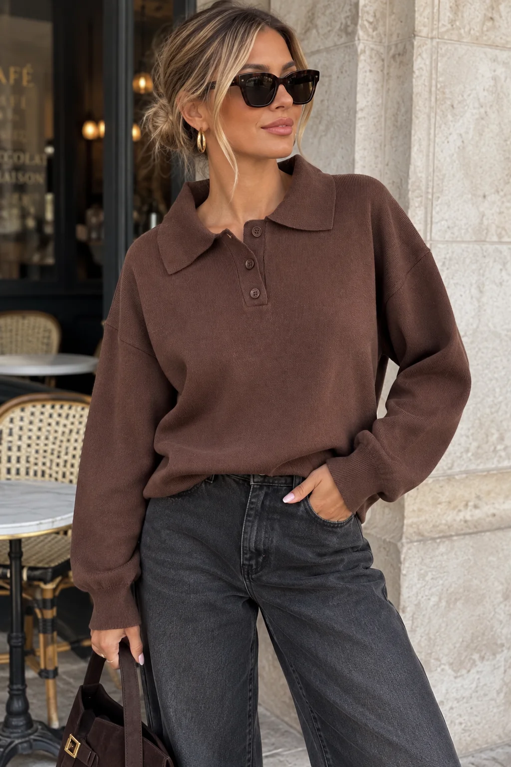 dione-chocolate-knit-polo-top-2